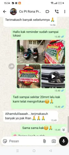 Testimonial Papan Bunga cileduk